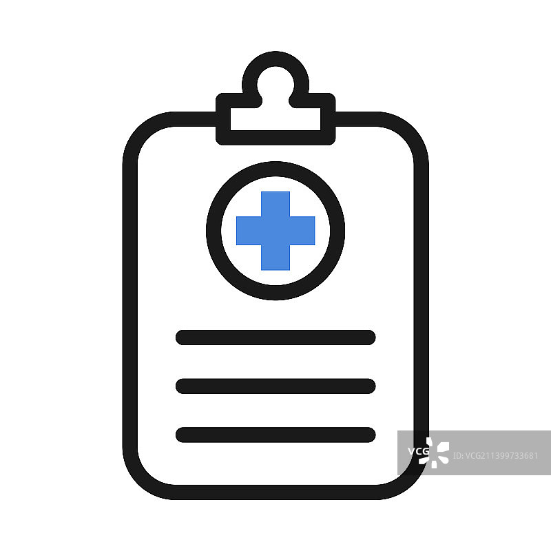 病历档案线性图标图片素材