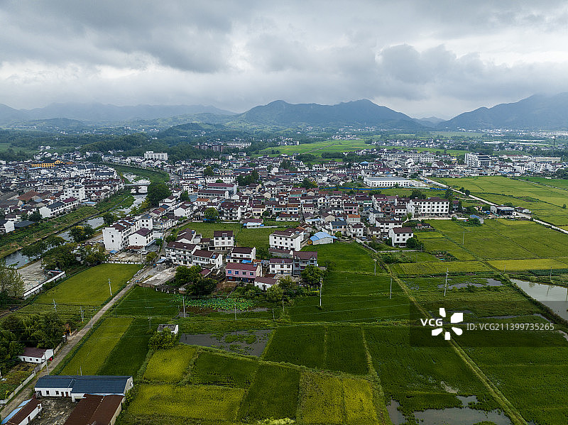 安徽省池州市青阳县庙前镇风光图片素材