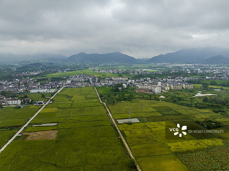 安徽省池州市青阳县庙前镇风光图片素材