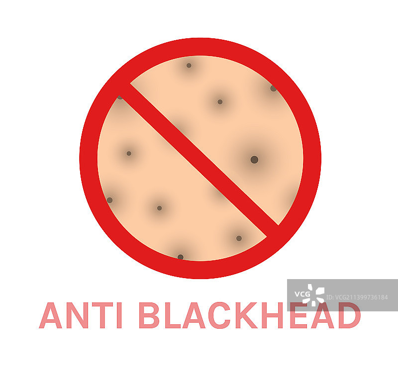 祛除黑头禁用标志图片素材