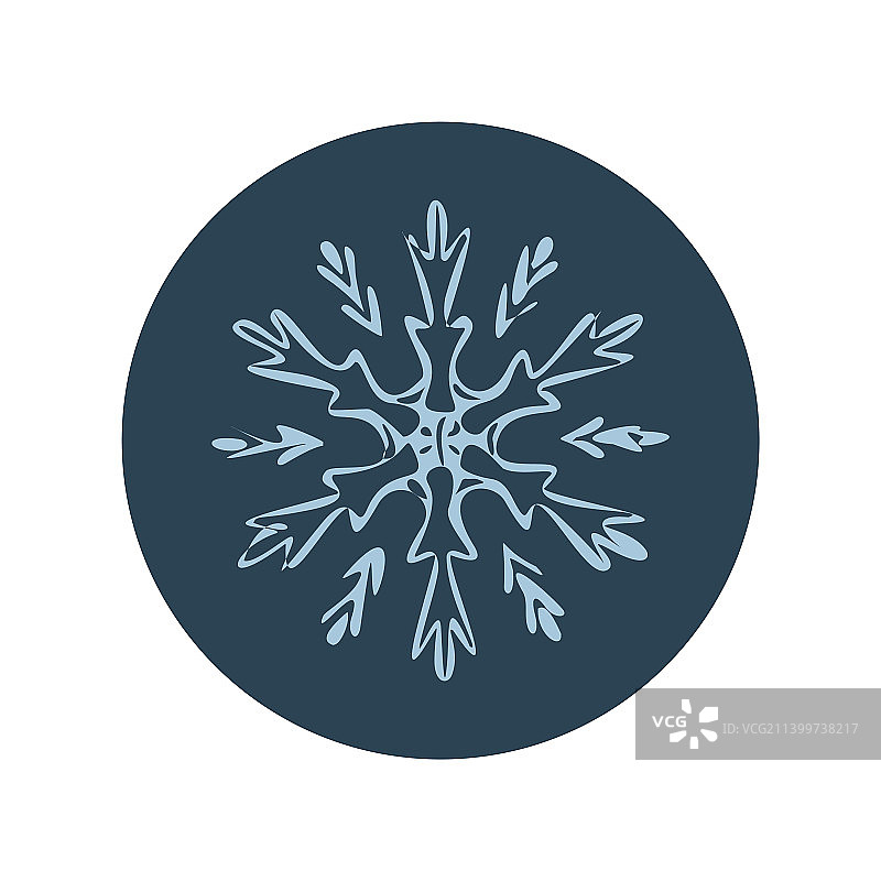 圣诞雪花圆形图片素材