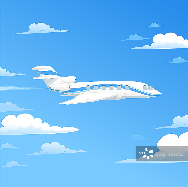 在天空中飞行的飞机图片素材