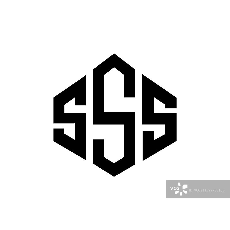 SSS字母标志多边形设计图片素材