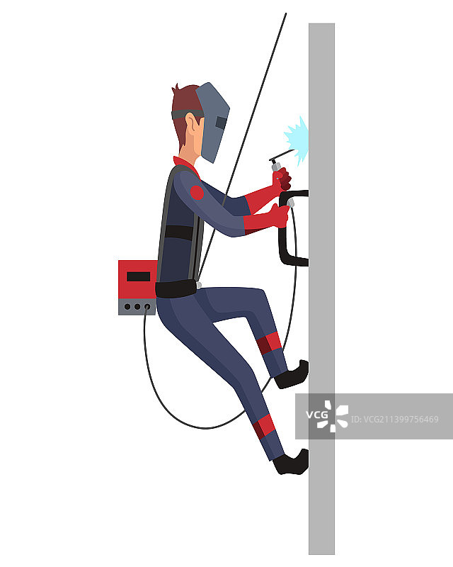 工作中修理的年轻焊工图片素材