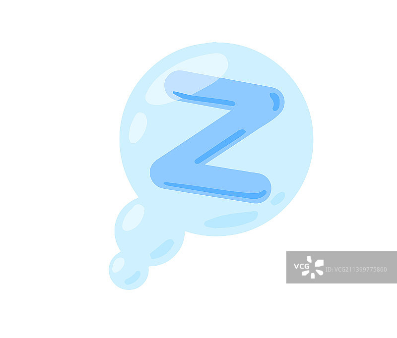 睡眠符号：飞翔的字母Z图片素材