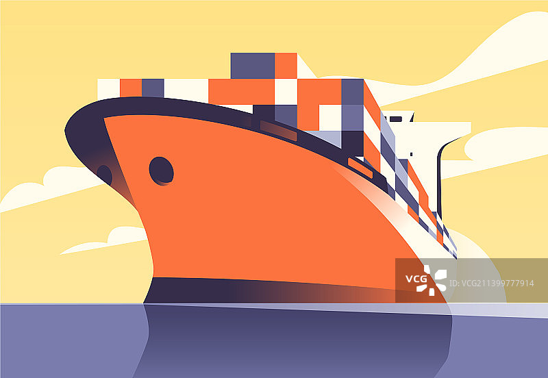 装载的集装箱货物图片素材