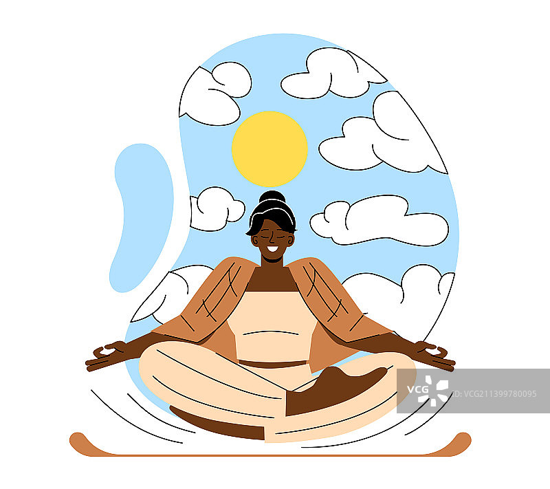 冥想练习概念图片素材