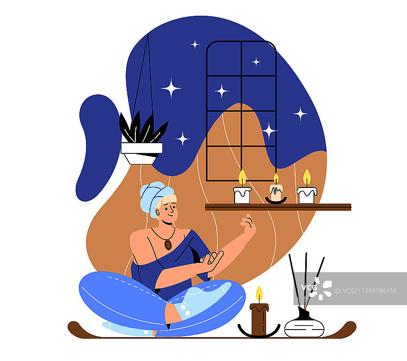 冥想练习概念图片素材