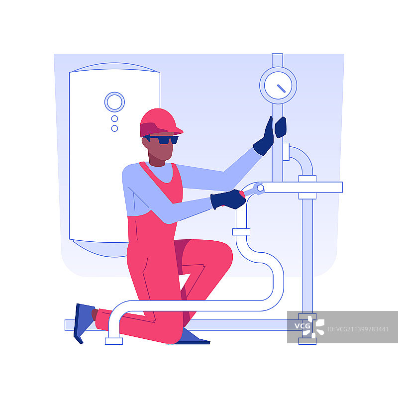 独立的水管装置概念图片素材