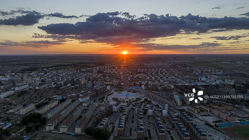 四子王旗航拍图片素材