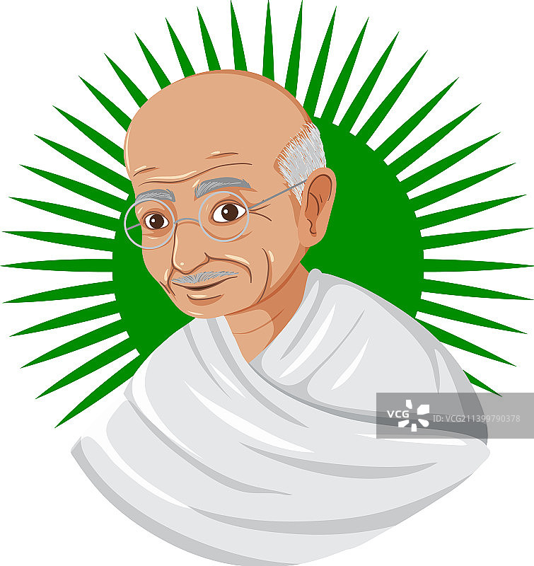 圣雄甘地肖像图片素材