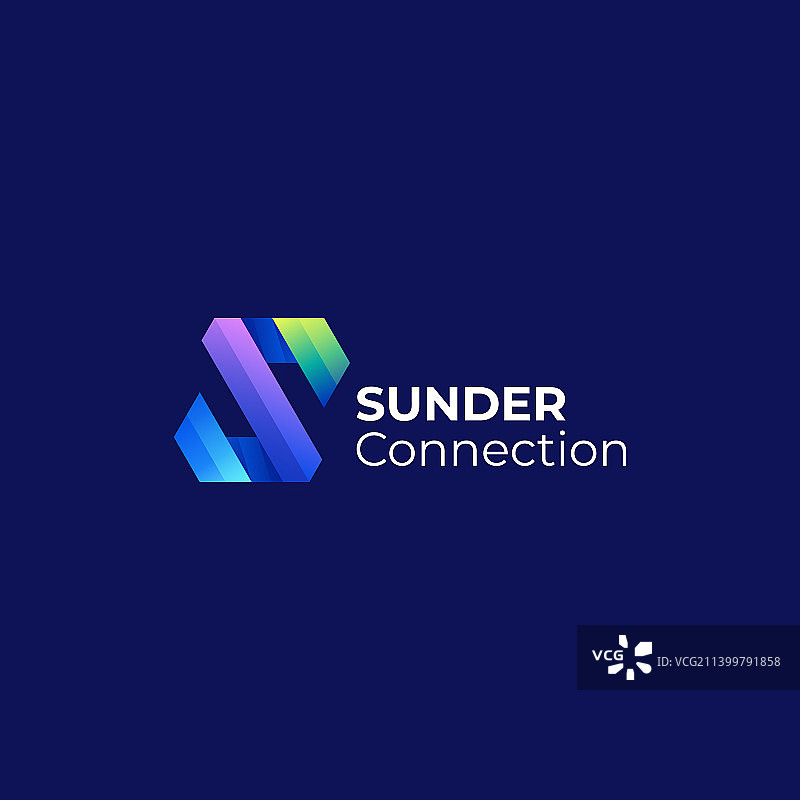 字母S标志设计渐变彩色风格图片素材