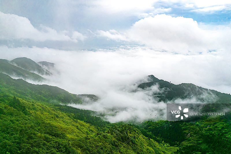 航拍南岳衡山风景区云海奇观图片素材