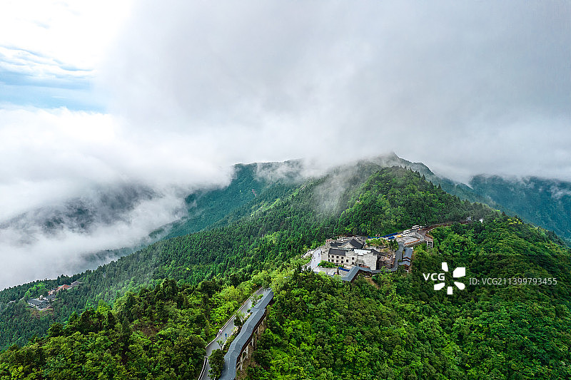 航拍南岳衡山风景区云海奇观图片素材