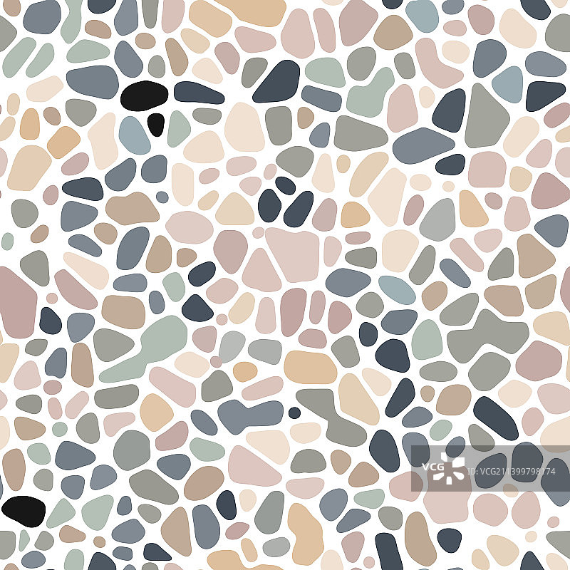 明亮圆形海卵石墙面无缝图案图片素材