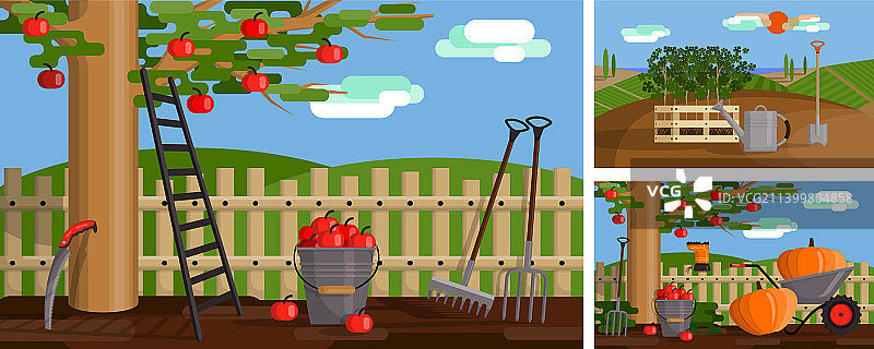 春季园林景观背景图片素材