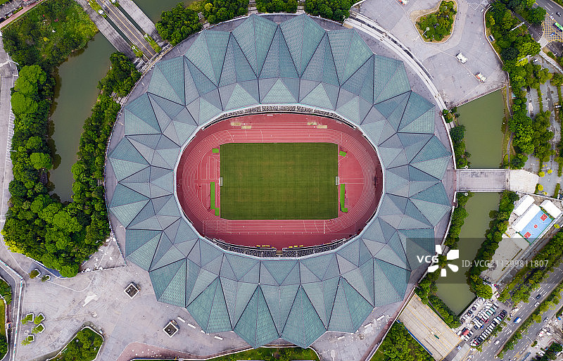 深圳龙岗大运中心航拍图片素材