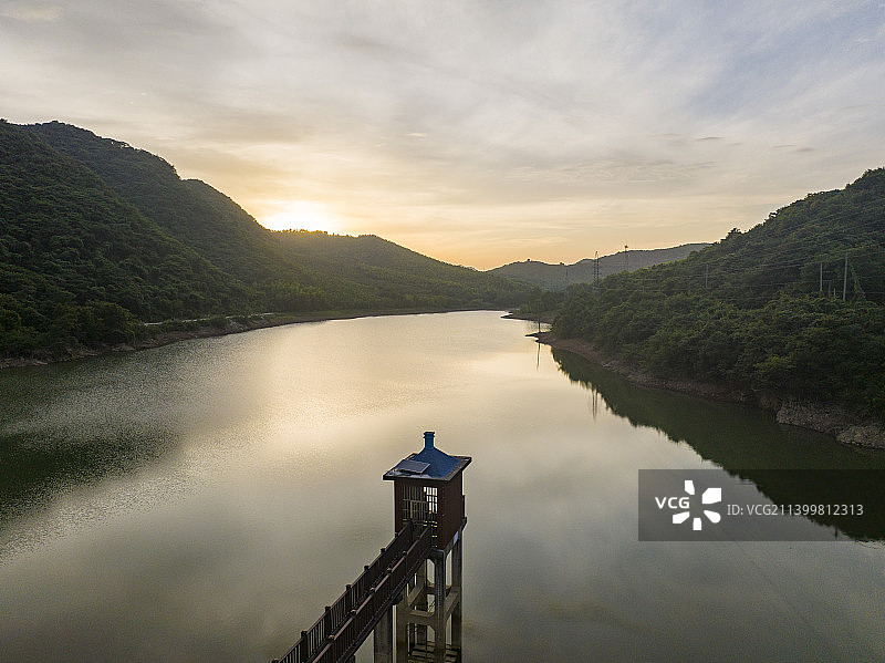 安徽芜湖繁昌日然风光日落图片素材