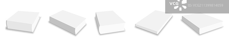 白色空白书本封面模型图片素材