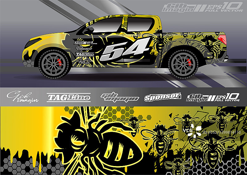 赛车汽车贴膜涂装设计图片素材