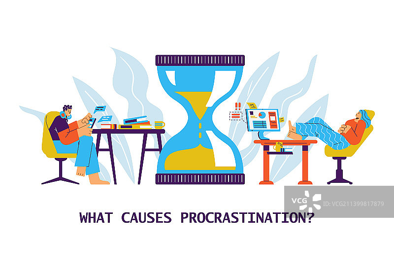 人们在时间中拖延和休息图片素材