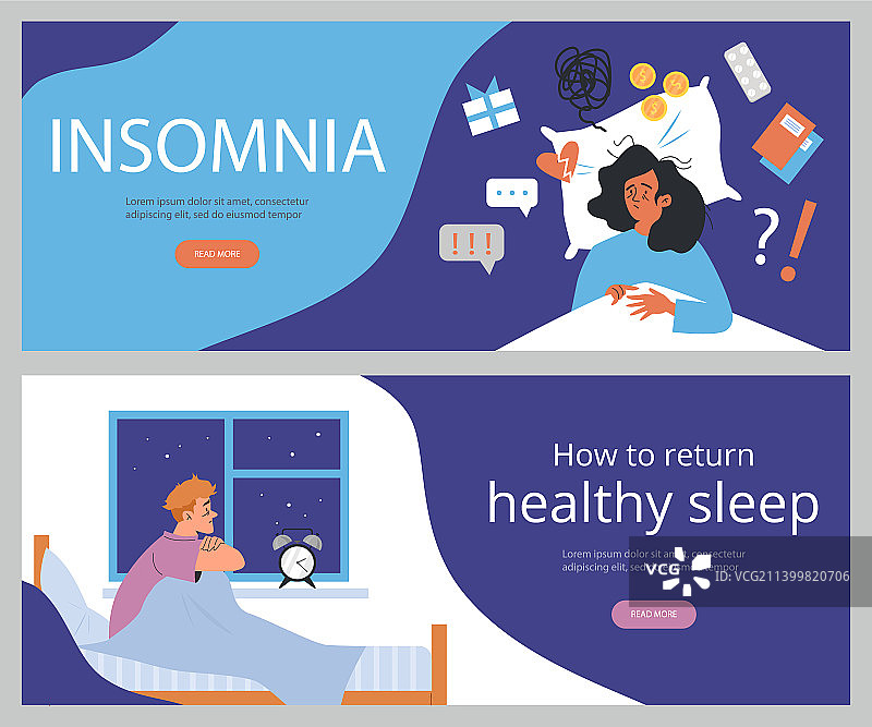 关于失眠的网站banner模板图片素材