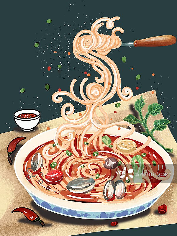 美食——面条图片素材