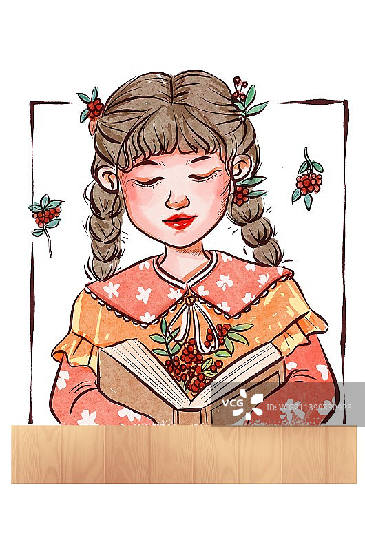 小孩读书图片素材