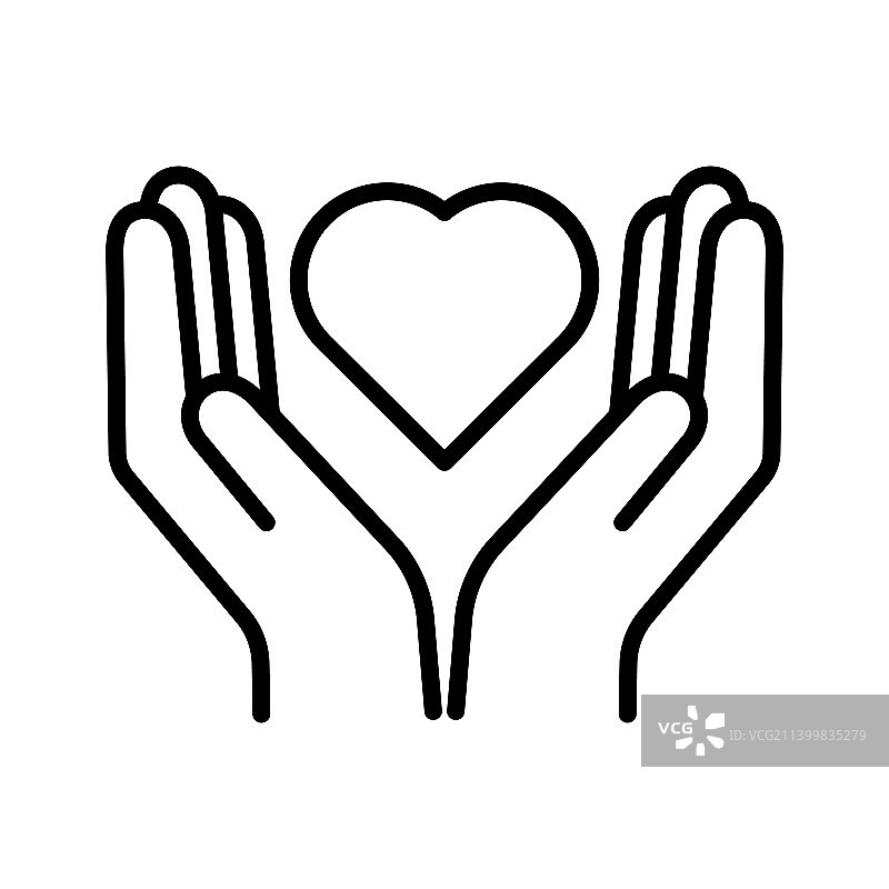 手持爱心图标，呵护心脏健康图片素材