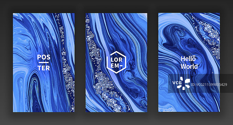自然抽象流体艺术海报模板图片素材