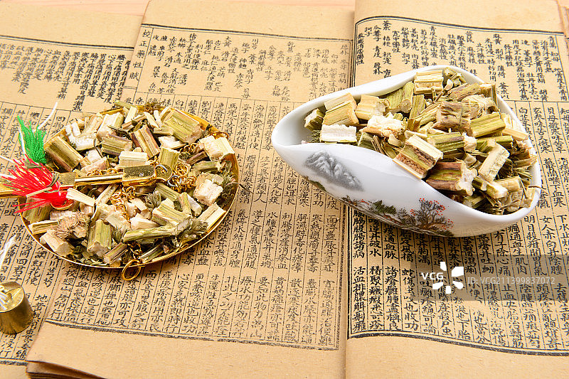 养生中药材益母草图片素材