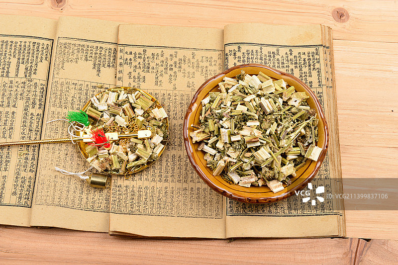 养生中药材益母草图片素材