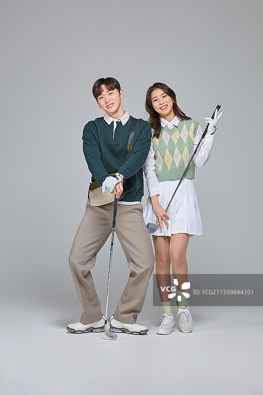 情侣、高尔夫、时尚、MZ一代图片素材