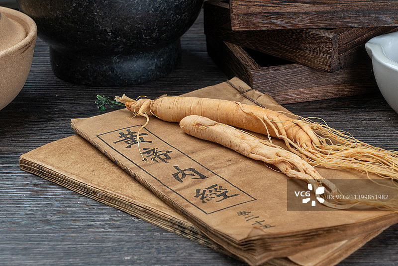 中医中药材人参图片素材