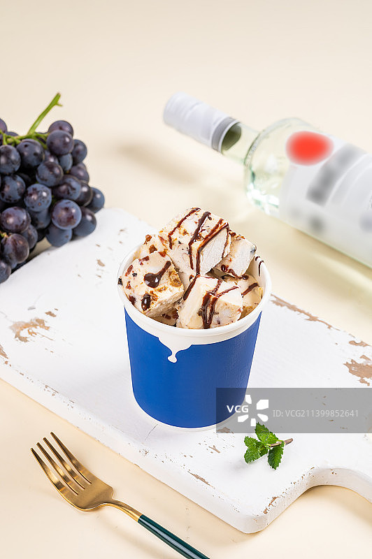 炒酸奶图片素材