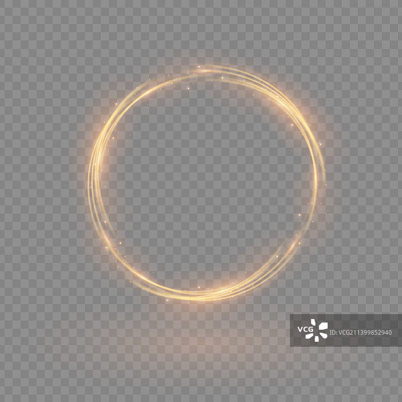 霓虹光圈，橙色火焰光效图片素材