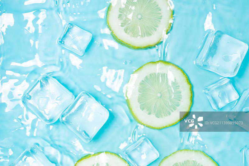 夏日冰爽柠檬冷饮海报背景图片素材