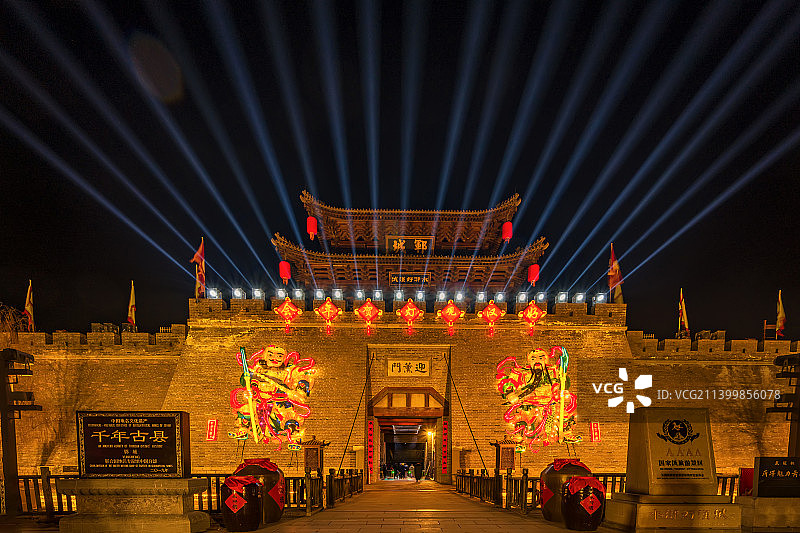 古城夜色图片素材