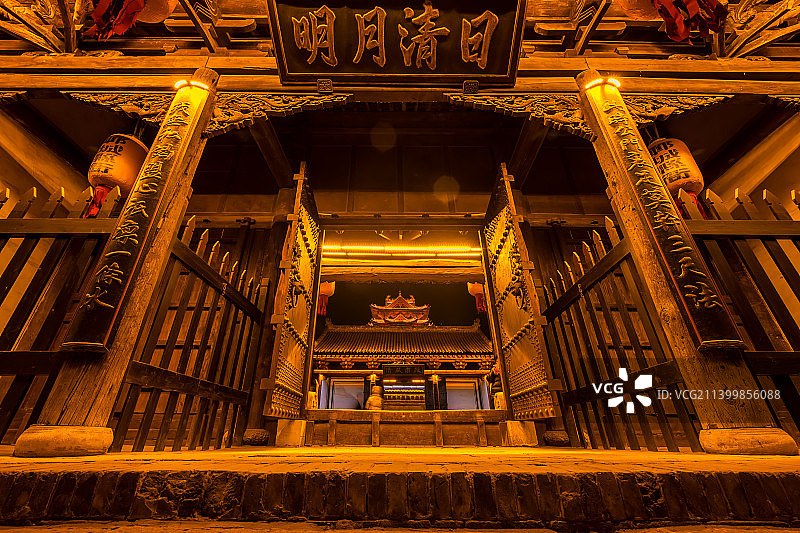 古城夜色图片素材