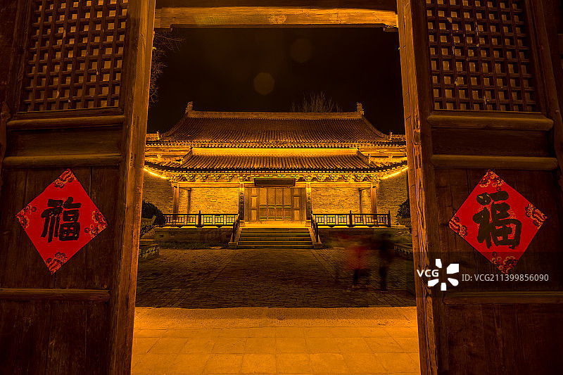 古城夜色图片素材