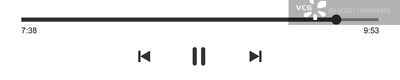 音频或视频播放器进度加载条图片素材