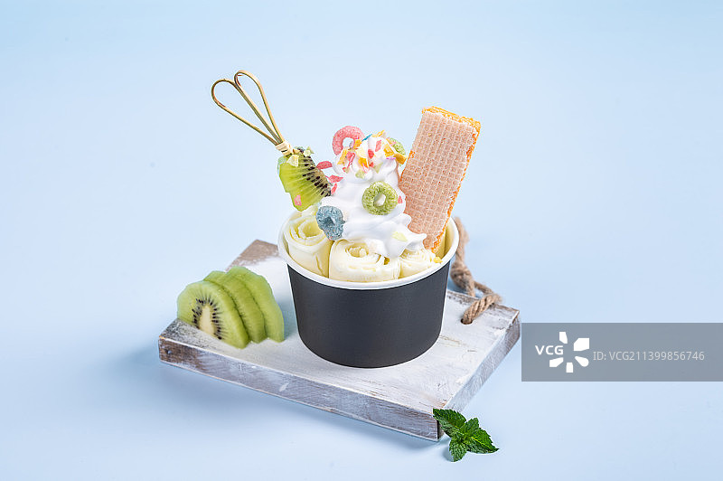 炒酸奶图片素材