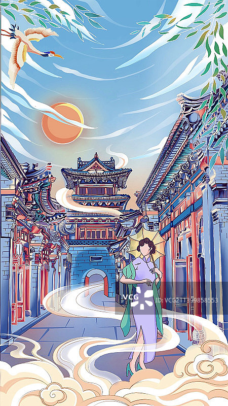 太原钟楼街图片素材