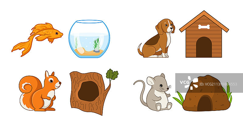 有房屋的动物图片素材