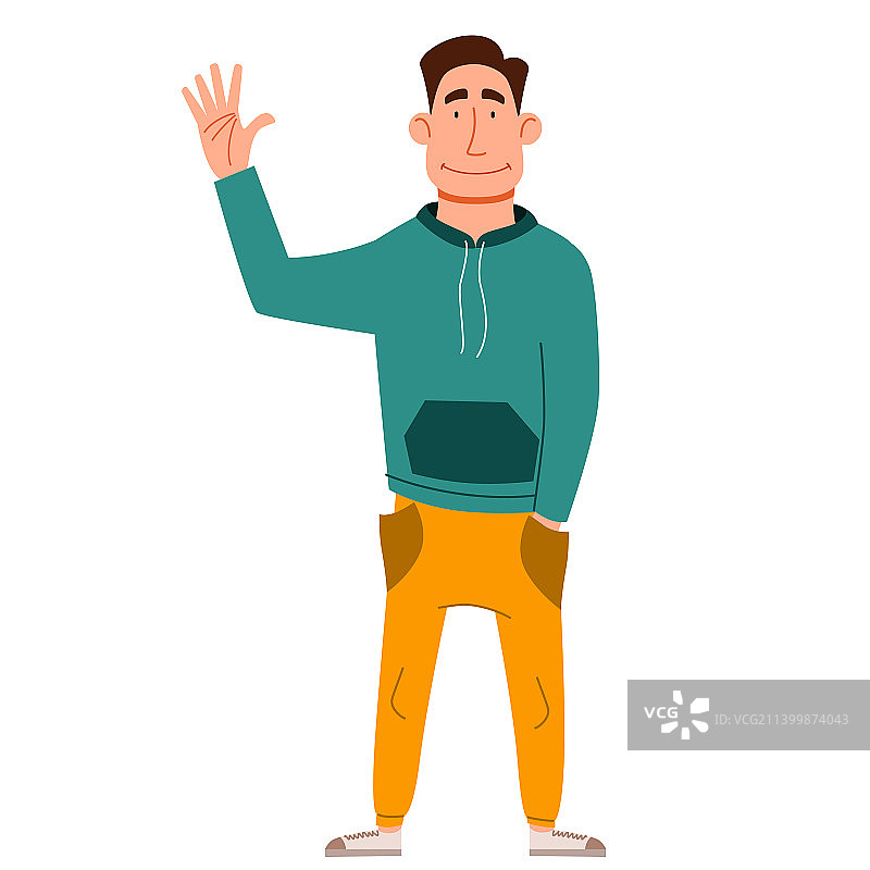 穿着休闲的时尚帅气男人图片素材