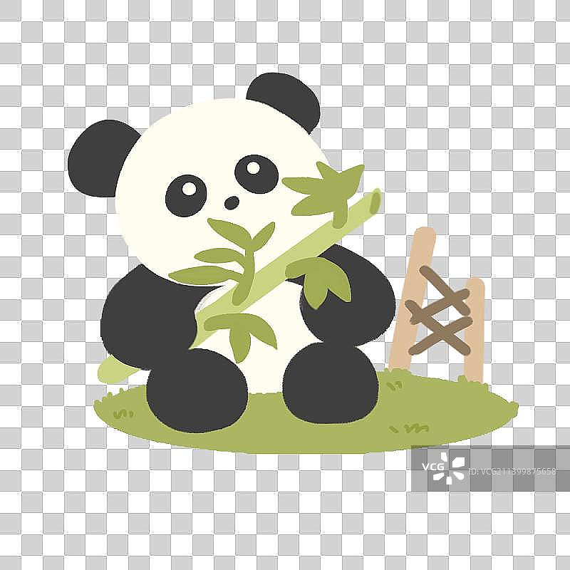 卡通熊猫元素图片素材