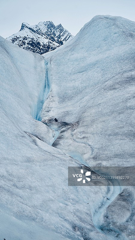 美国阿拉斯加州冰水构造图片素材