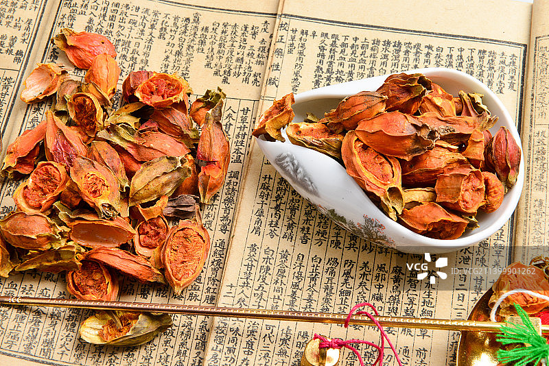 养生中药黄栀子栀子图片素材