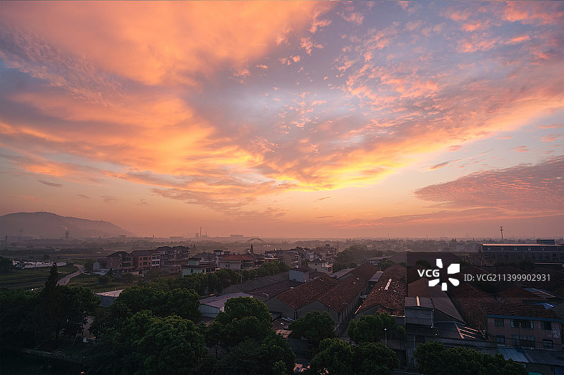 今日朝霞图片素材