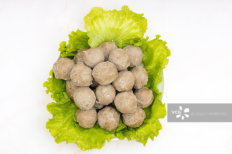 广东特色美食潮汕牛肉丸图片素材